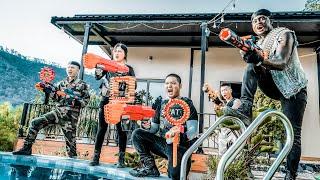 LTT Game Nerf War : Police Duo Warriors SEAL X Fight Crime Group Mr Zero Action-Packed Villa Defense