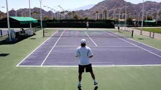 Nalbandian Gaquet Practice Indian Wells 2012