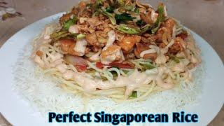 Easy & Perfect Singaporean Rice Recipe by Cuisine by Lubna Faisal. سنگا پور ین رائس