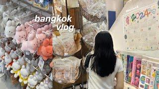 bangkok vlog  shopping in thailand, muji, siam square malls, pop mart unboxing, stationery shops