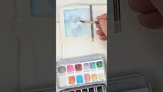 Drifting Clouds for Day 25 of February Watercolor Challenge #everydayadoodle #dianeantonestudio