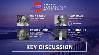 The Future of Blockchain with Nick Szabo, Adam Back, & David Chaum at Korea Blockchain Week 2019