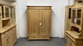 Antique Pine Wardrobe c1910 (N1608D) (Dismantles) - Pinefinders Old Pine Furniture Warehouse