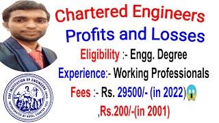 Chartered Engineers certificate Benefits and Losses