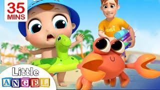 Fun Day at the Beach | Sea Animal Song | Little Angel Kids Songs & Nursery Rhymes