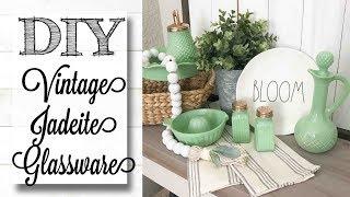 DIY Vintage Jadeite Glassware | SPRING DECOR