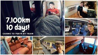 10 days, 7100km train journey across Australia, Cairns to Perth by rail