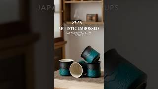 ZENS Artistic Embossed Japanese Tea Cups Series#looseleaftea#clay teacup#taecup#japaneseteaceremony