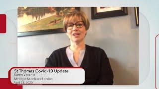 St. Thomas: COVID-19 Update from M.P. Karen Vecchio - April 23rd