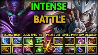 INTENSE HARD CARRY BATTLE | GLOBAL RIGHT CLICK SPECTRE VS. PIRATE CRIT SPEED PHANTOM ASSASSIN | DOTA