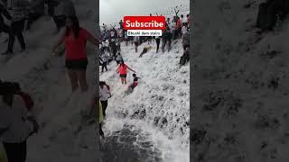 bhushi dam stairs waterfall Lonavala pune #shorts #short #pune #lonavala #waterfall #youtube
