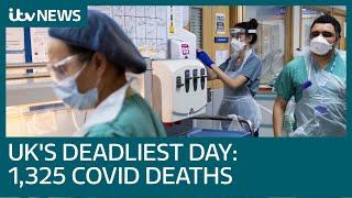 Covid: UK records deadliest day of pandemic so far as death toll rises by 1,325 | ITV News