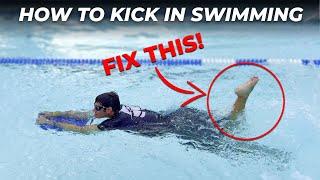 How to Kick in Swimming for Beginners | Kickboard Swimming Drills