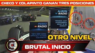 ¡BRUTAL INICIO! CHECO PÉREZ Y COLAPINTO GANAN TRES POSICIONES EN LARGADA GP DE SINGAPUR UNA LOCURA