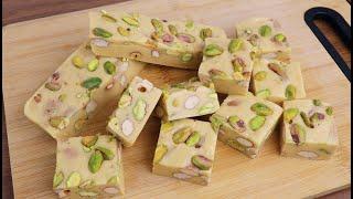 Quick and easy nougat ! No condensed milk ! no honey! no chocolate ! surprise your family! delicious