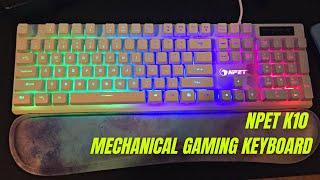 NPET K10 Mechanical Gaming Keyboard Review & Test | Quiet USB Membrane Keyboard