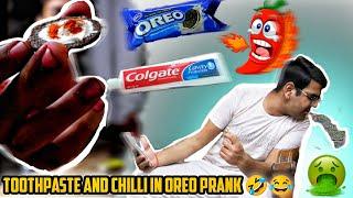 Toothpaste and Mirchi ️(Chilli) in Oreo Prank // GONE VIOLENT 