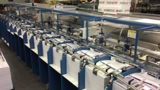 July 2017 install of MKW collating and booklet making system running first job @ 3000 books per hour