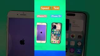 iPhone 7+ vs iPhone 15+ Speed Test #viral #short #new #iphone15plus