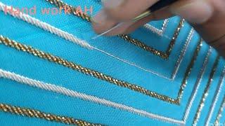 New Moti aari embroidery maggma work textile  mix India aari work  maggma work‍️#video