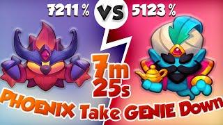 PHOENIX Takes GENIE Down @ 7:25 mins | PVP Rush Royale