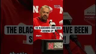 Matt Rhule Gives Credit To Tony White And The Blackshirts | #nebraska #Huskers #huskernation