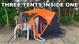 Insulated Air-Conditioned Tent Camping in Extreme Heat!