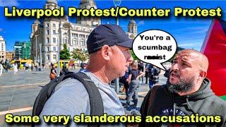 Liverpool Protest And Counter Protest “you’re a scumbag ra€!st”