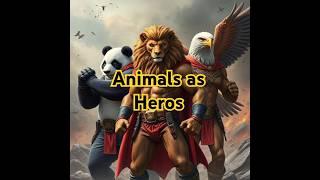 Animals if they were super heroes | Super hero panda lion and eagle Random insights
