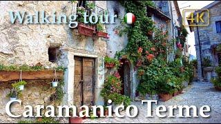 Caramanico Terme (Abruzzo), Italy【Walking Tour】History in Subtitles - 4K