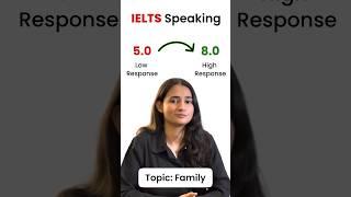 #IELTS Speaking Interview Band 8 Vs Band 5 Response | Topic : Family #ieltsspeaking