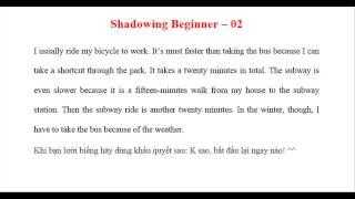 Shadowing beginner   02