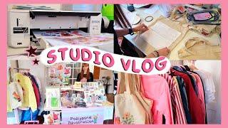 STUDIO VLOG ⭐️ How to: Market Stall prep & set up // Craft fair & Artist Alley