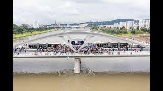 28 08 2021 neue eisenbahnbrücke: die ERÖFFNUNG ! ;-)