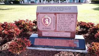 Purple Heart Memorial. Jensen Beach, Florida. Mt. Elizabeth Indian River Park. 4K.