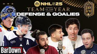 REACTING TO THE NHL25 TEAM OF THE YEAR DEFENSE AND GOALIES