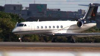 Alltech Gulfstream G550 N311TK Take off at Komaki