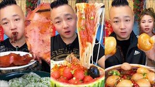 ASMR MUKBANG | GARLIC LAMB CHOP | BRAISED PORK ELBOW | BRAISED PORK WITH VERMICELLI