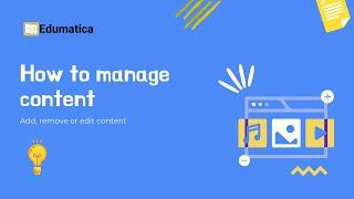 How to add Course content on Edumatica