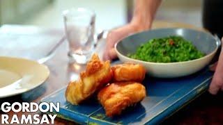 Ginger Beer Battered Fish with Chilli Minted Mushy Peas | Gordon Ramsay