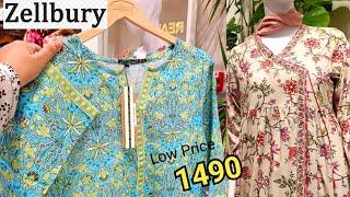 Zellbury New Collection 2024️Zellbury Stitched Collection in 1490️Low Price