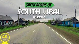 4K Green Roads of South Ural, Russia - Scenic Drive Video for Indoor Cycling and Treadmill Exercise