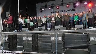 English Folk Dance And Song Society Performing A Wave Up To The Shore At Trafalgar Square 23/04/23