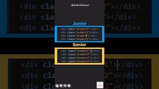  Junior vs Senior || Div tag in HTML || Frontend Developer || Shortcut Trick in HTML