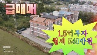 ((급매)) 초저렴 다가구주택, 소액투자로 딱!!  1억5천 투자,  월 540만원 수익나오는 고수익형 원룸건물