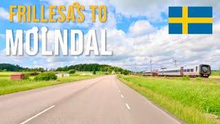 Driving in Sweden  from Frillesås to Mölndal in June 2024