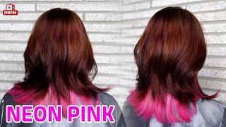 [SUB]미엘 믹스톤 네온 핑크로 투톤 염색하기 Coloring two-tone with mielle Mixtone Neon Pink (K-Beauty)