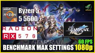 Thrilling 1080p 60fps Honkai: Star Rail Clash with Ryzen 5 5600 & RX 570!