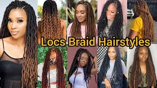 Cute Loc Braids for Ladies | Butterfly Locs Hairstyles | Marley Loc Braids | Twist Braids Hairstyles