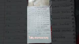 tally me important shortcut key #tally #tallyprime #shortcutkeys #computer #software #viral #shorts